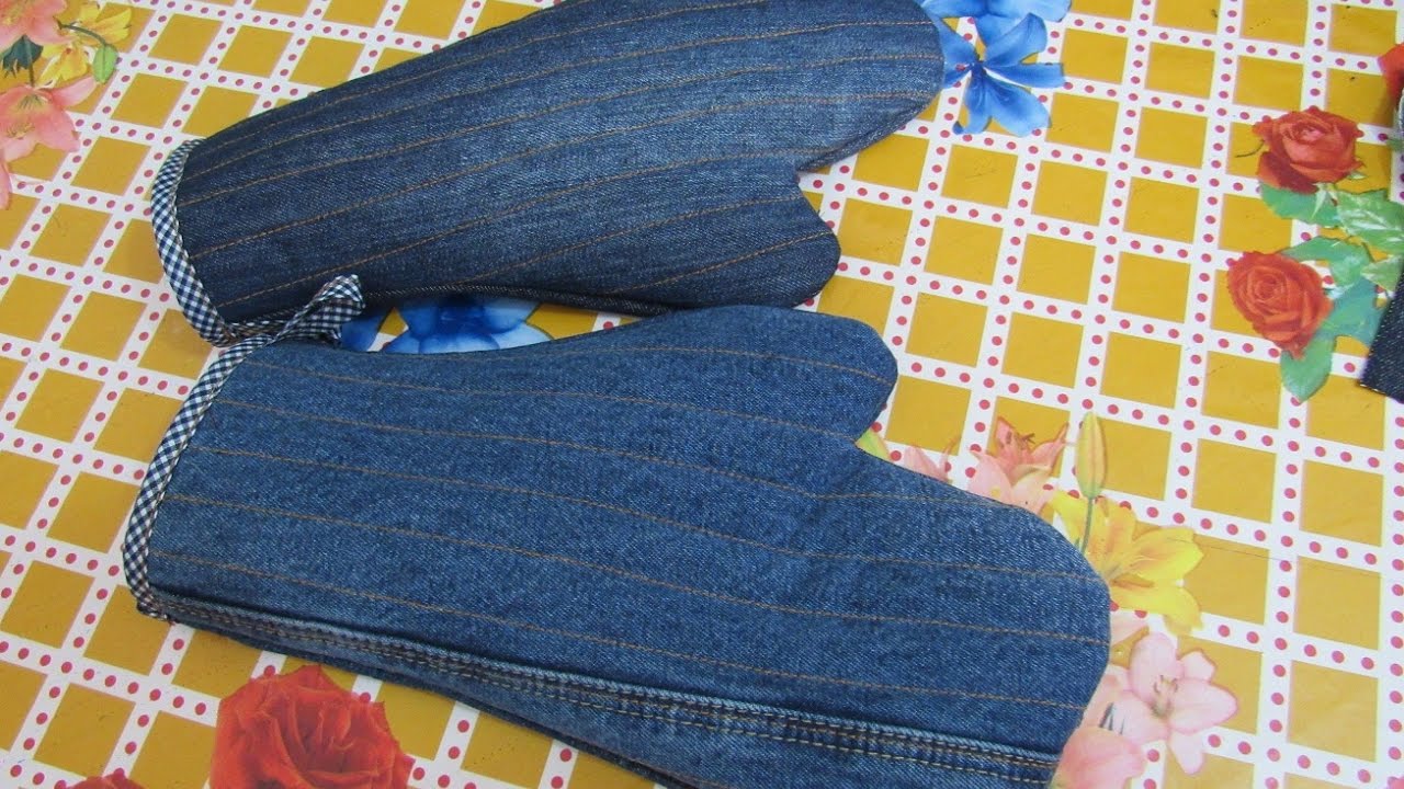 Reciclaje de Jeans: MANOPLAS de cocina #Tutorial