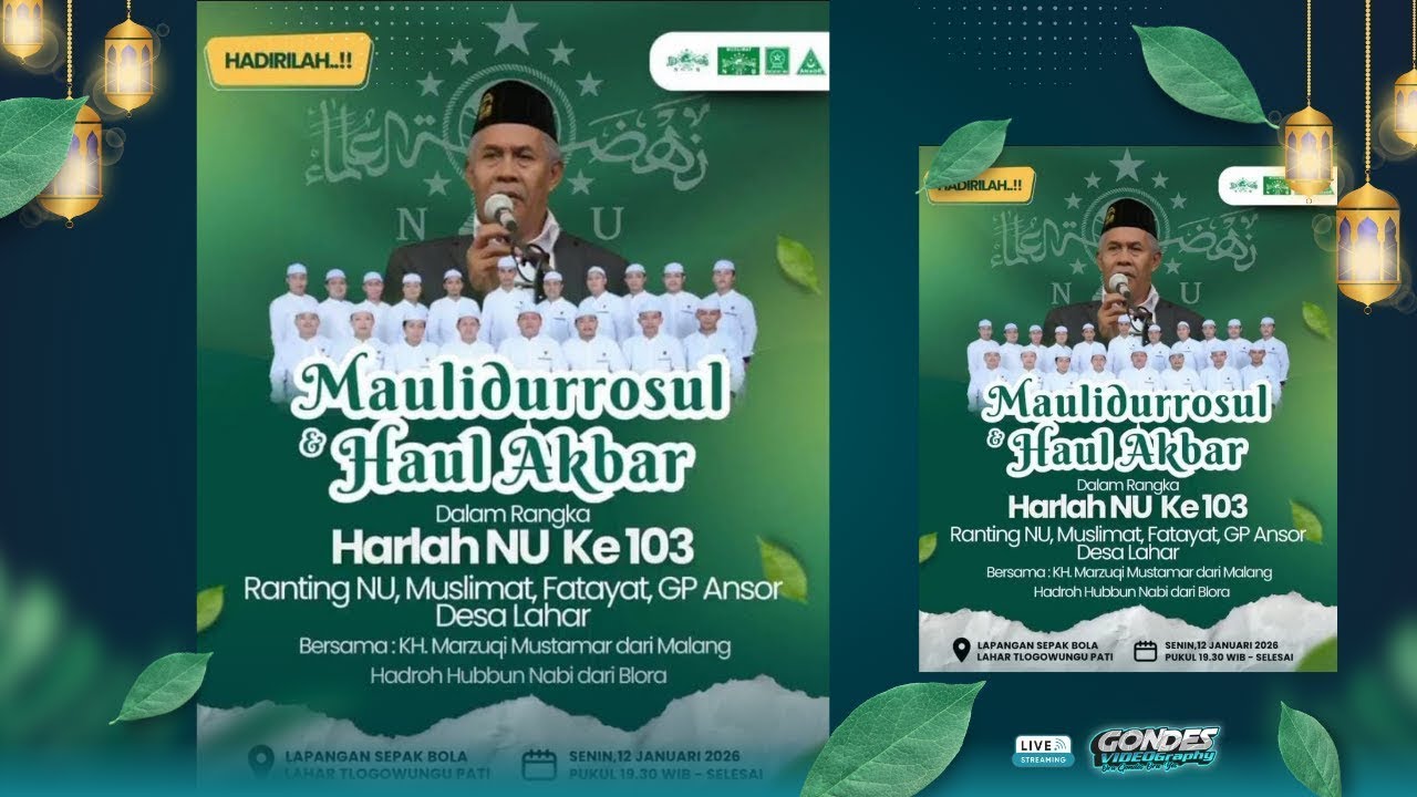 🔴LIVE HAUL AKBAR & HARLAH NU KE 103 - RANTING NU, MUSLIMAT, GATAYAT, GP ANSOR DESA LAHAR - 12/1/2026