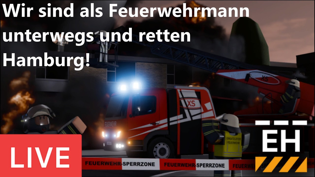 Wir sind als Feuerwehrmann unterwegs und schützen die Bevölkerung! | Roblox: Notruf Hamburg
