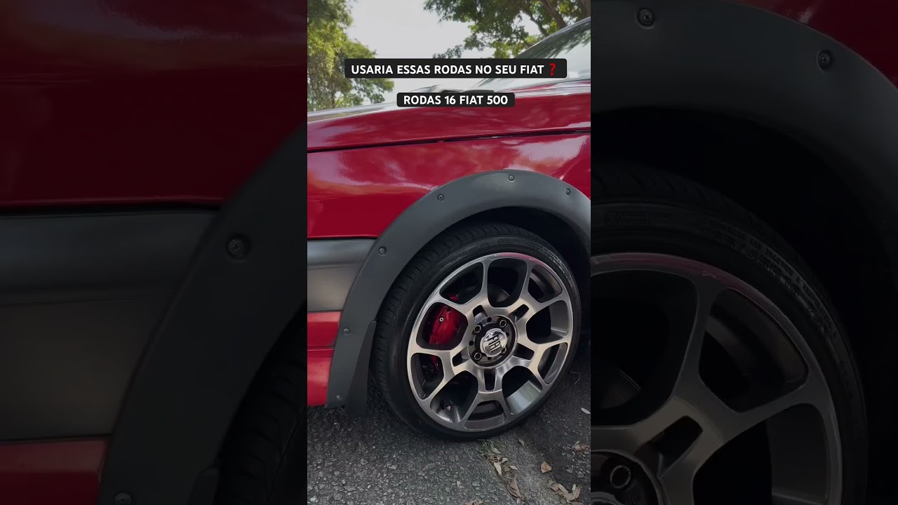 VEJA COMO FICA: RODAS FIAT 500 ARO 16 NO FIAT UNO