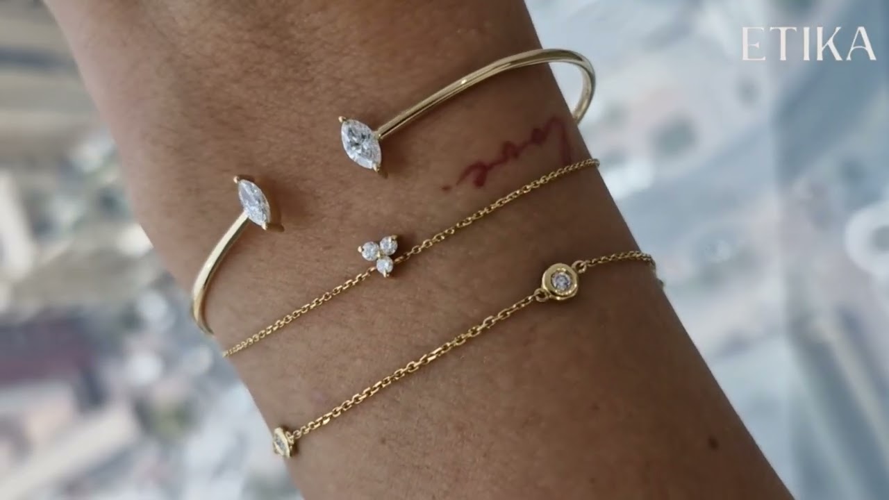 Labgrown Diamond & 18K Gold Bracelets by ETIKA Jewels