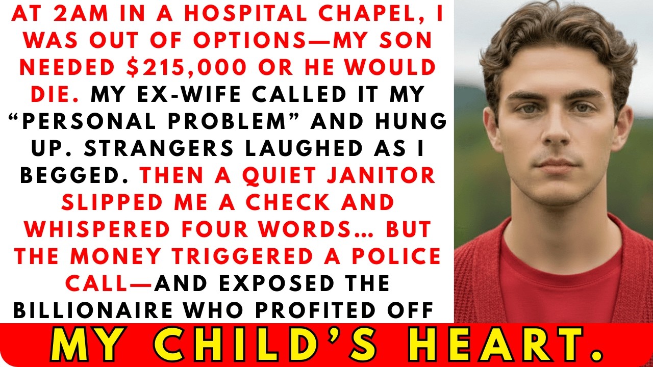 My Ex Said Our Son’s Death Was My Problem — Then a Janitor Handed Me $215,000 to Save His Life