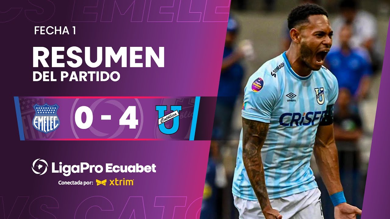 CS Emelec 0 - 4 Universidad Católica / Fecha 1 / LigaPro Ecuabet conectada por Xtrim