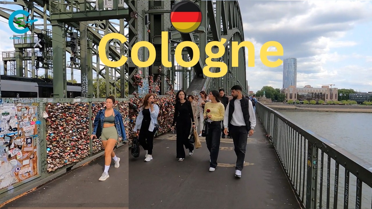 COLOGNE Walking Tour Hohenzollern Bridge [4K] |  Hohenzollern Bridge Walking Tour in Cologne