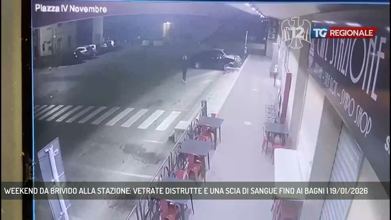 WEEKEND DA BRIVIDO ALLA STAZIONE: VETRATE DISTRUTTE E UNA SCIA DI SANGUE FINO AI BAGNI | 19/01/2026