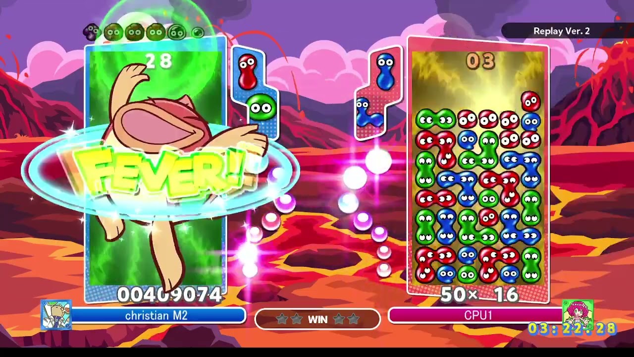Puyo Puyo Champions PC Suketoudara VS Harpy Fever Mode