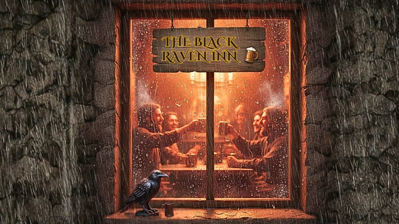 Lively Medieval Tavern Party 🍺 | The Black Raven (Folk Music & Rumors) 1 Hour