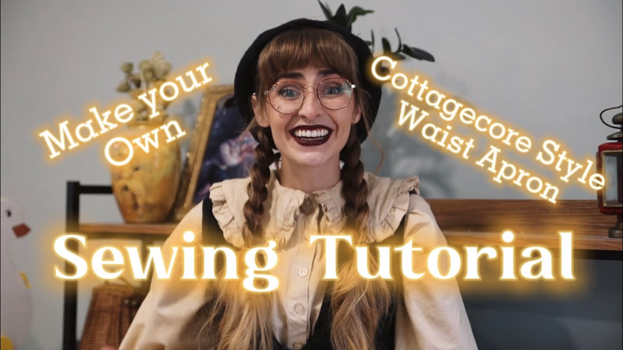 Make Your Own Cottagecore Style Slow Fashion Waist Apron | DIY Sewing Tutorial