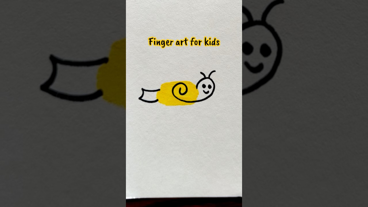 🐌 Snail Finger Art for Kids #shorts #youtubekids #youtubekids #drawing #art #kidslearning #viral