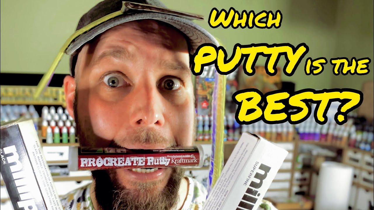 Which putty is the best? Comparing green-, brown- & grey stuff and two kinds of milliput!