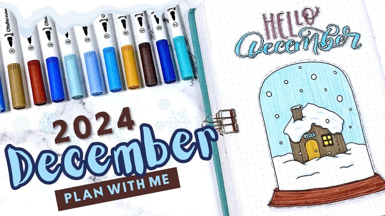 December 2024 Bullet Journal Setup || Winter Theme || Plan With Me