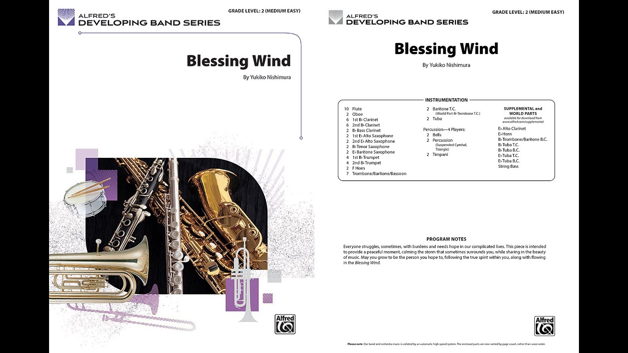 Blessing Wind, by Yukiko Nishimura – Score & Sound