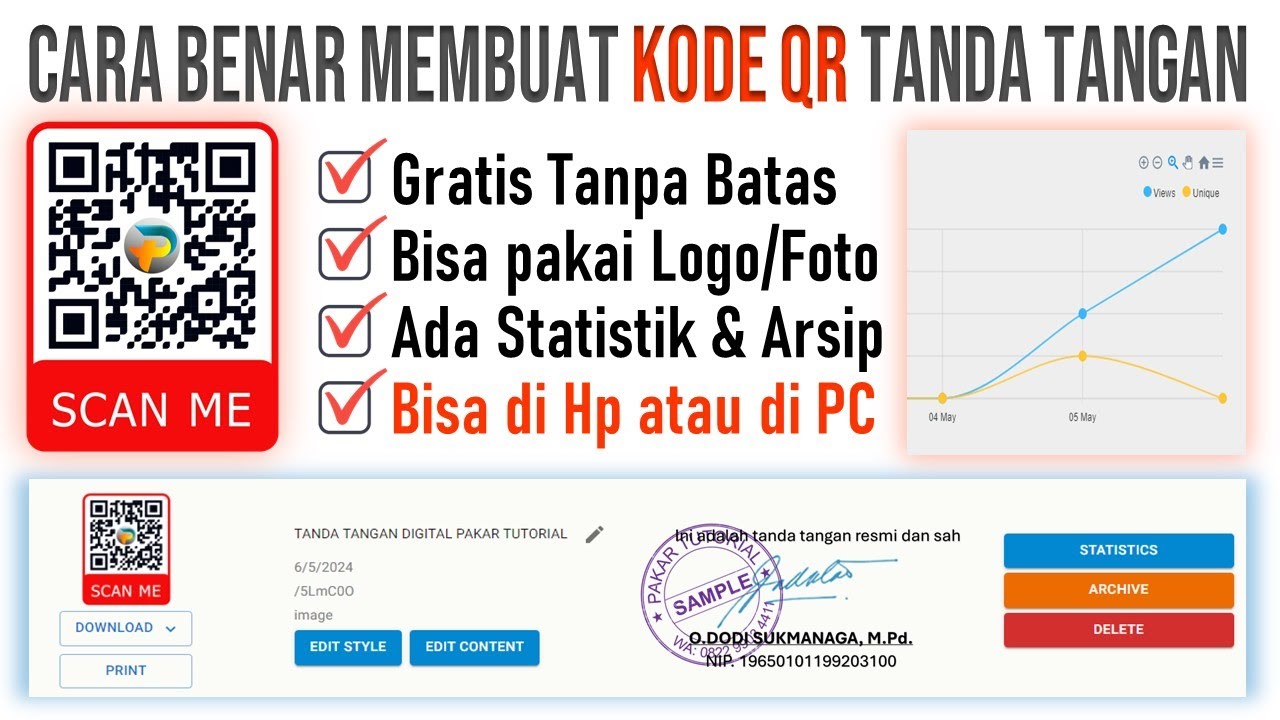 Membuat Kode QR Tanda Tangan Gratis Tanpa Batas