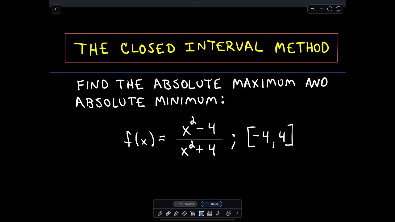 ❖The Closed Interval Method to Find The Absolute Maximum and Minimum ❖