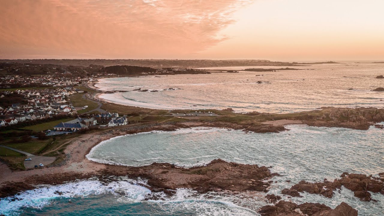 GUERNSEY COASTLINE Drone Footage 4k | Cinematic Screensaver and Relaxing Music