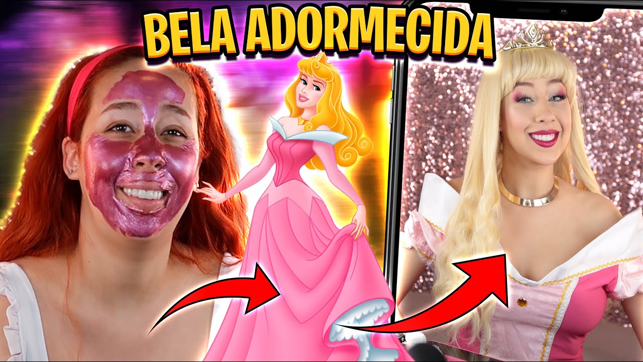ME TRANSFORMEI NA PRINCESA AURORA | #belaadormecida #tiktok #bastidores