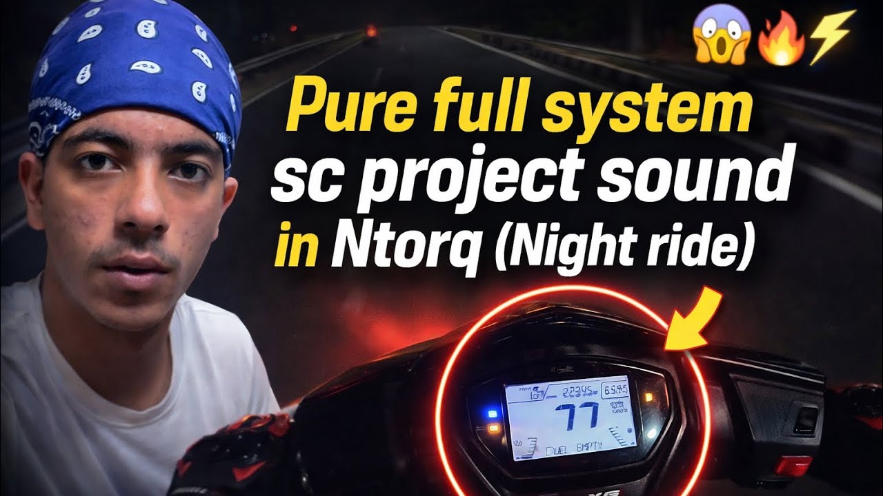 Pure sc project sound(full system) 😍| Aaj toh night mai niklgye ride ke kiye😄| Ntorq 125
