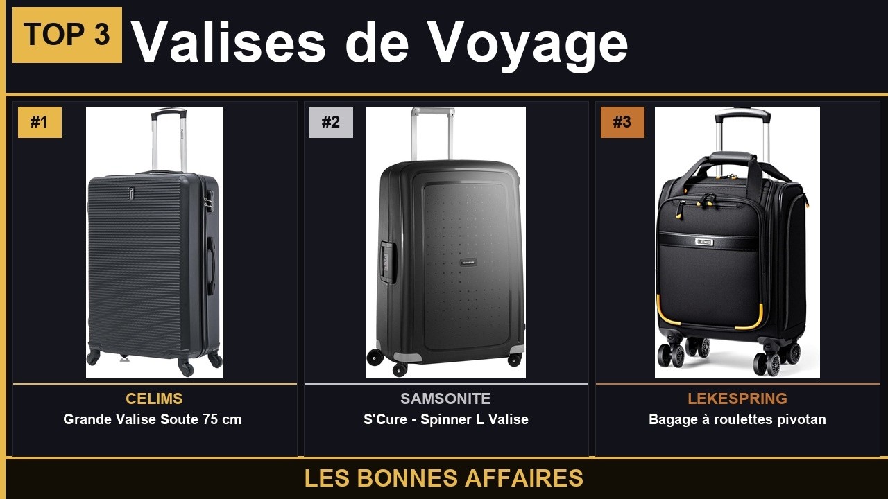 TOP 3 meilleures Valises de Voyage 2026 - Grande Soute vs Bagage Cabine