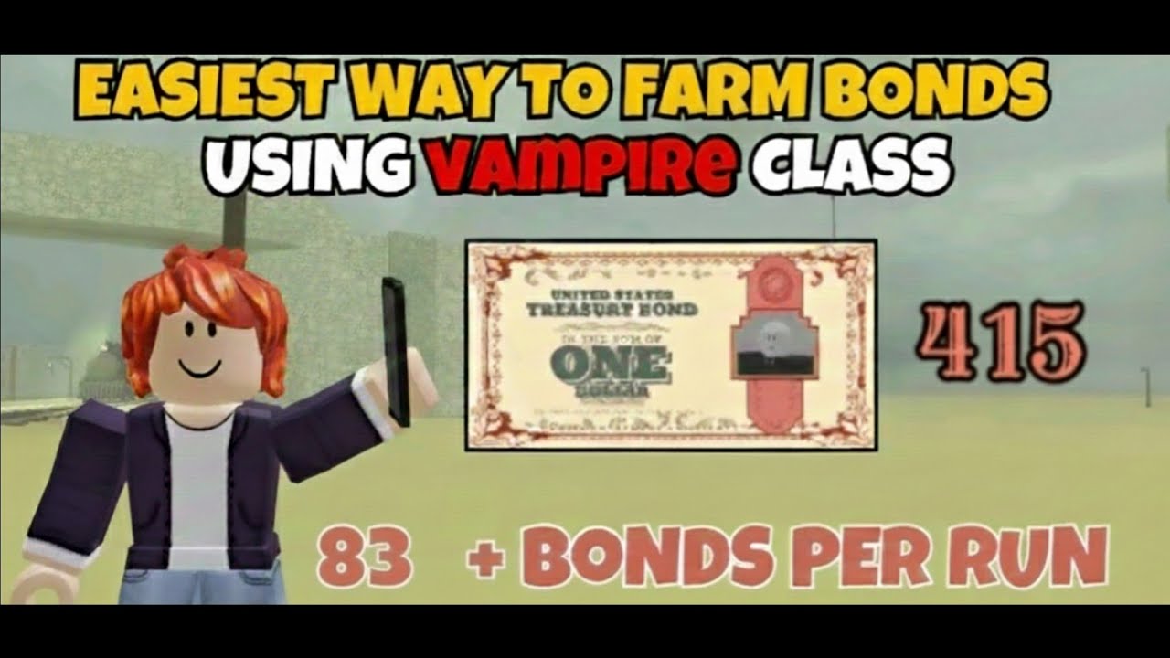 EASIEST WAY TO FARM BONDS USING VAMPIRE CLASS  dead rail for roblox