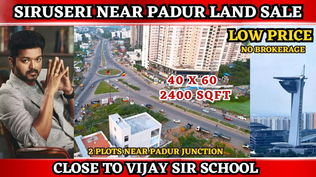 Plots For Sale in Padur | Near Siruseri IT Park | 2400 Sqft - 2 Plots Available | Low Price | #omr