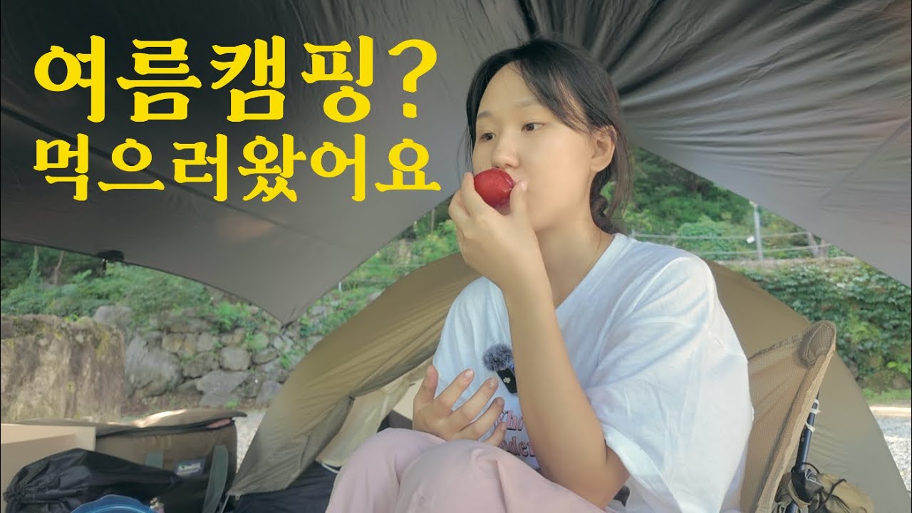 캠린이 여름 캠핑 / 홍천 개암벌용소관광농원 캠핑장 / 네이처하이크 몽가2 ul 텐트