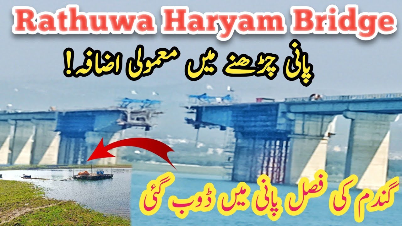 منگلا ڈیم کا پانی چڑھنے میں معمولی اضافہ| گندم کی فصل پانی میں ڈوب گئی| Rathuwa Haryam Bridge Mirpur