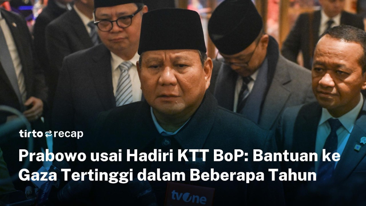 Prabowo Ungkap Indonesia & Negara-Negara Muslim Dukung Solusi Dua Negara untuk Perdamaian di Gaza