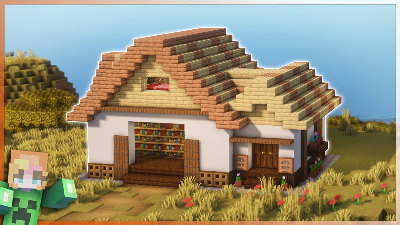 【Minecraft: How to build #1】modern village house tutorial