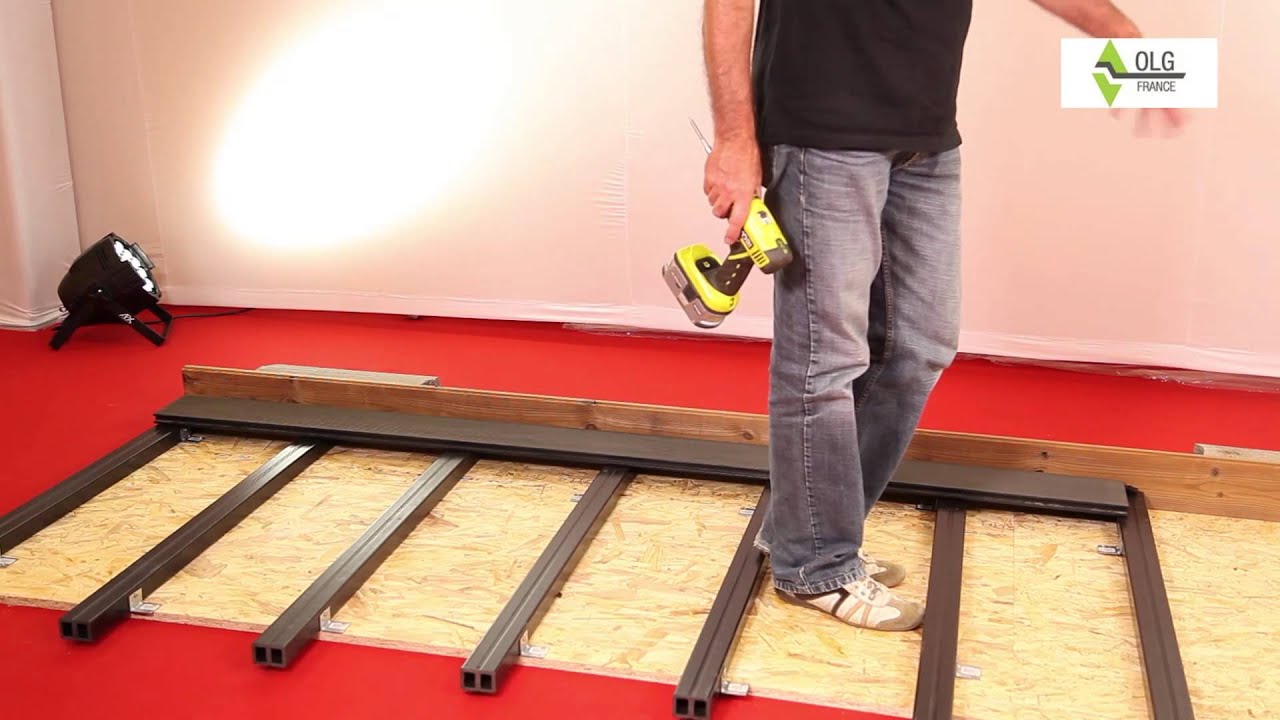 Pose de lames de terrasse en bois composite