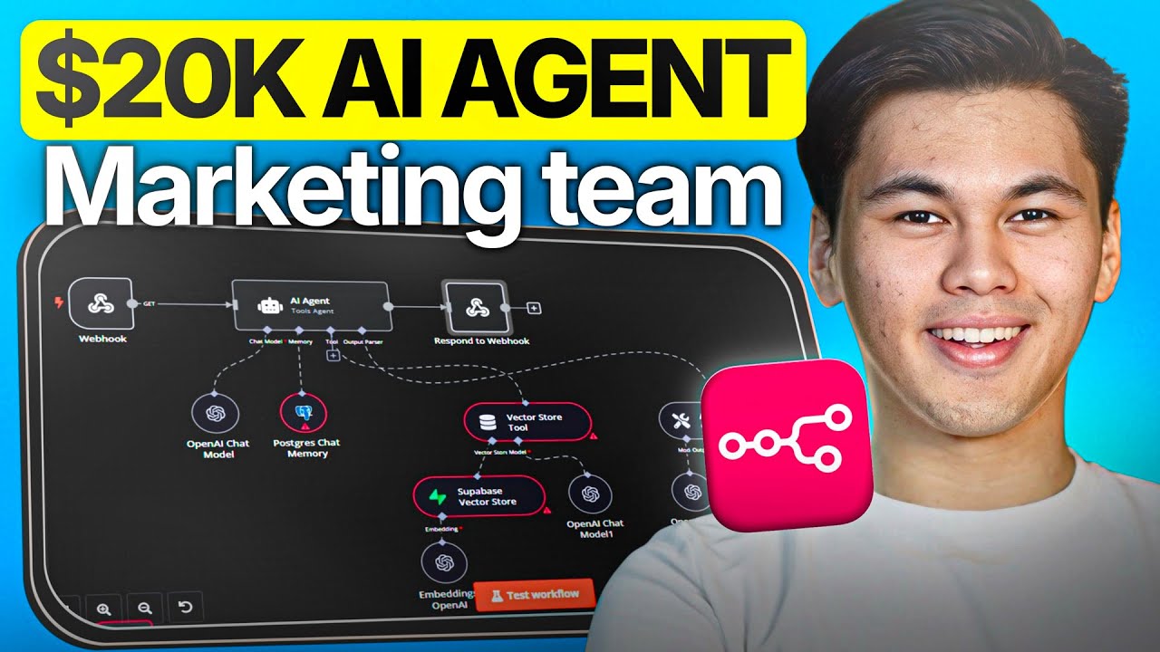 I Built a $20K Design Marketing Team with Vibe Marketing (AI Agent + No Code)