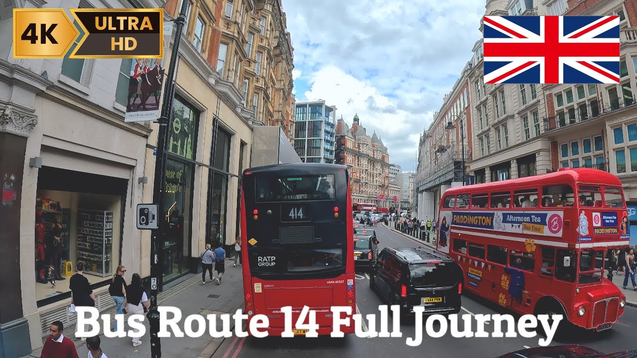 [4K] London 🇬🇧 double decker bus full ride journey 14 to Russell Square