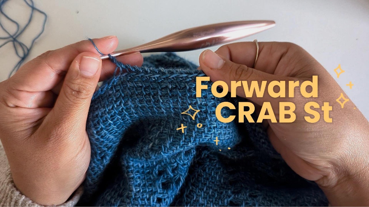 Forward Crab Stitch Crochet Tutorial | Easy Textured Edging flat or in the round