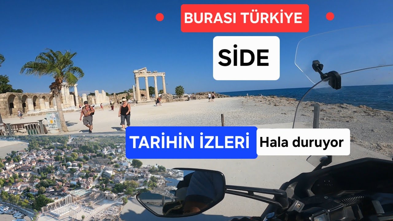 TARİHİ ANTALYA SİDE GEZİSİ, KYMCO SCOOTER İLE TÜRKİYE TURU 