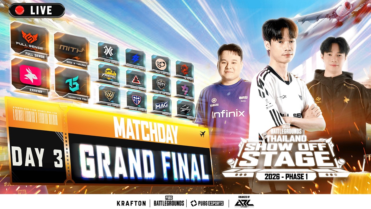 🔴 [LIVE] สด!! 𝐏𝐔𝐁𝐆 𝐓𝐡𝐚𝐢𝐥𝐚𝐧𝐝 𝐒𝐡𝐨𝐰-𝐎𝐟𝐟 𝐒𝐭𝐚𝐠𝐞 𝐏𝐡𝐚𝐬𝐞 𝟏 Grand Final Day 3
