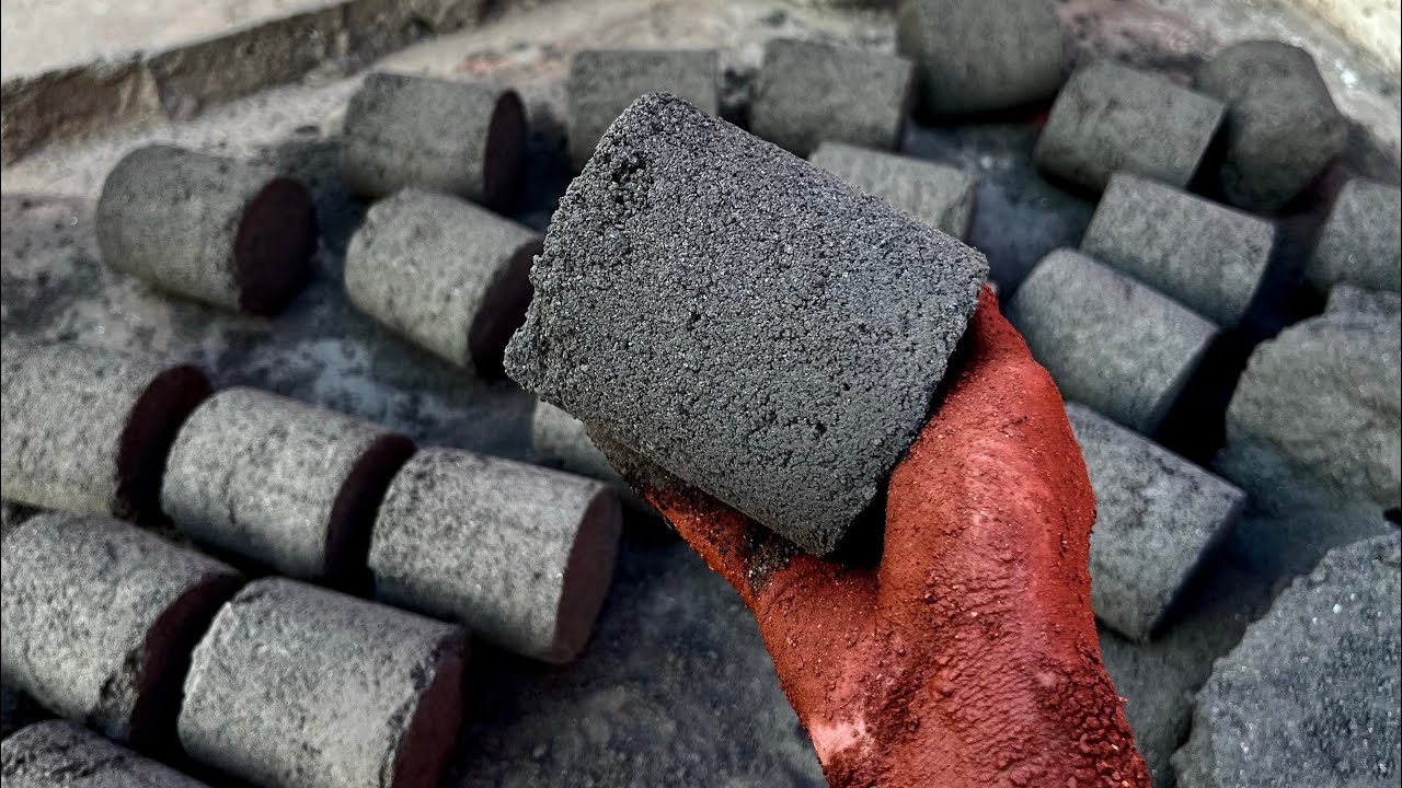 New || 😌Pure Charcoal Mini Glass and Chunks Floor crumbling asmr with coloured hands 🙌 