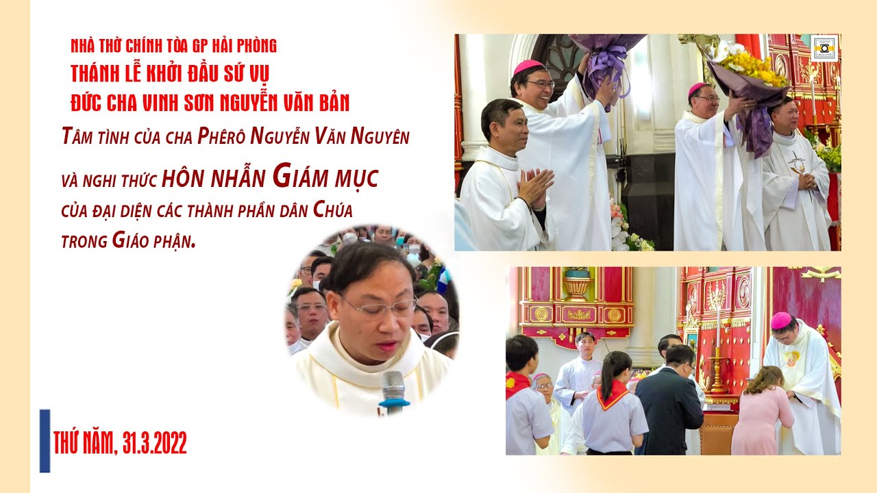 Nghi thức hôn nhẫn Giám mục của đại diện các thành phần dân Chúa trong Giáo phận Hải Phòng