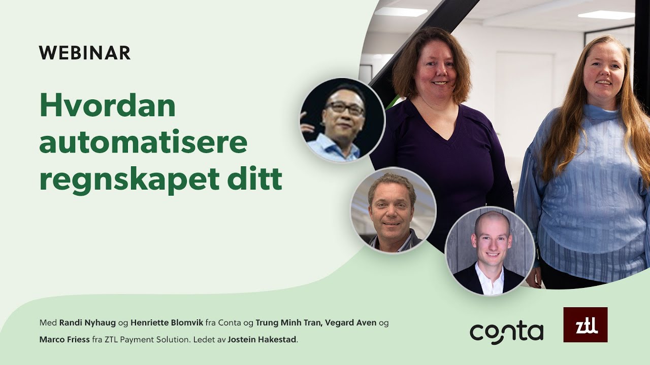 Gratis webinar: Hvordan automatisere regnskapet med bankintegrasjon