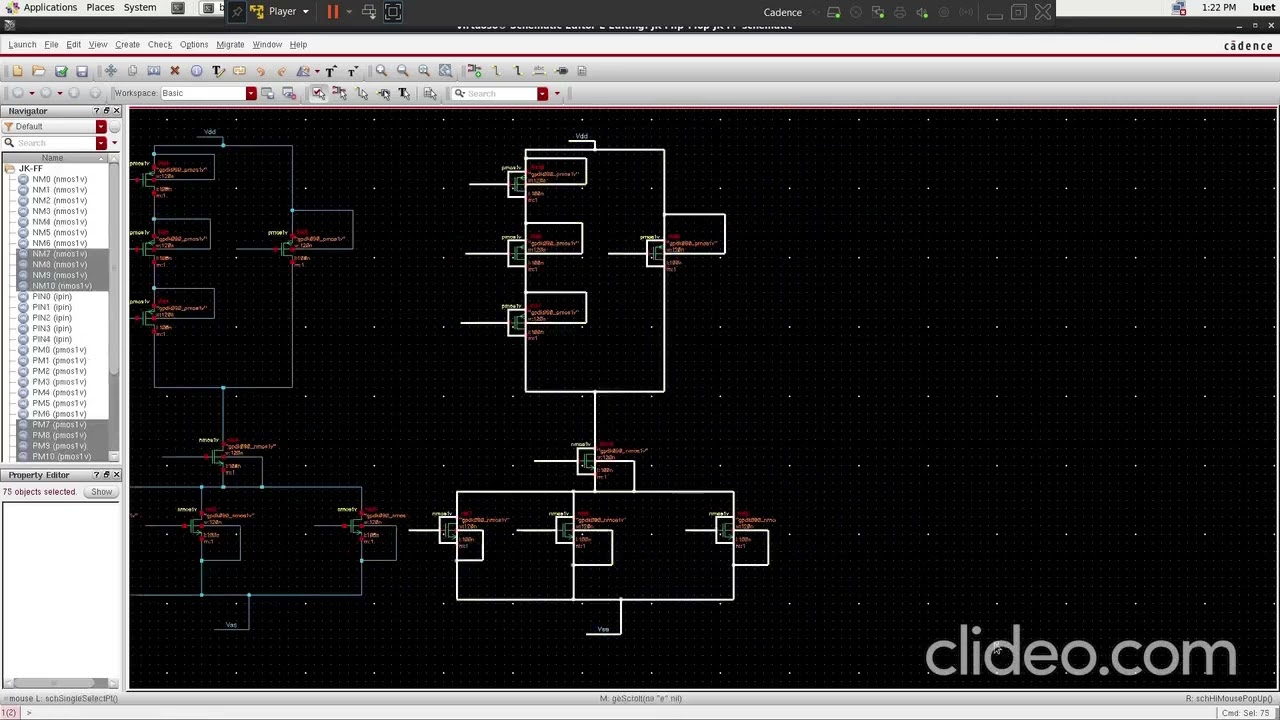 Experiment 6: JK Flip flop using Static cmos gates Cadence virtuoso