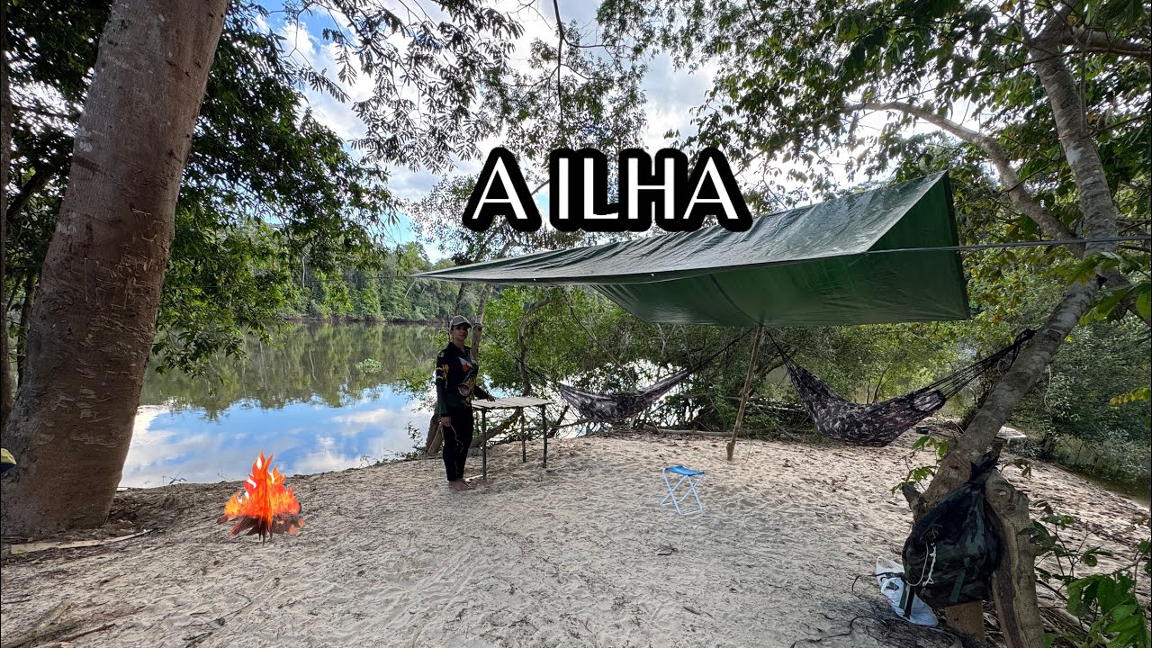 🏕️Acampamos em uma ILHA linda com muitos pássaros 🦜🦜