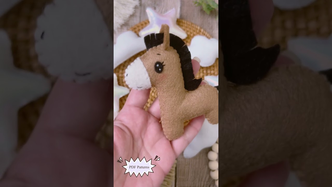 Horse set felt pattern. 70% off for all the patterns. #felt #pattern #craft #diy #sewing #horse