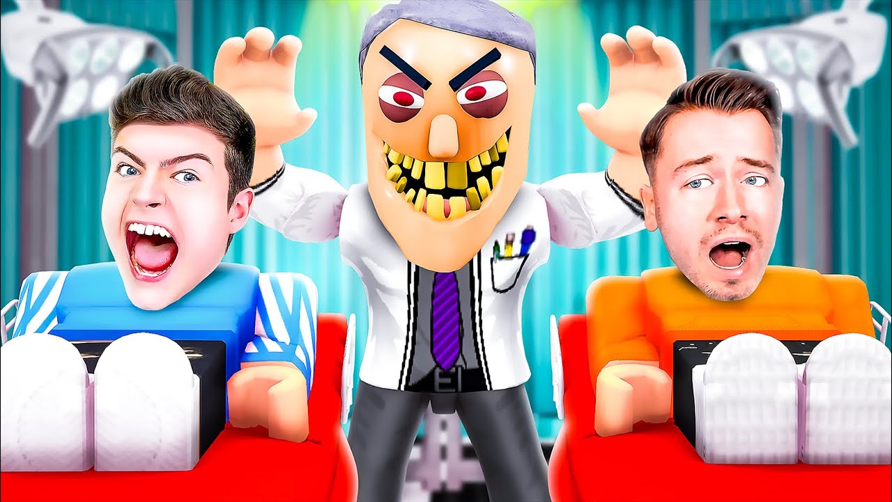 WER entkommt SCHNELLER dem GRUSELIGSTEN ZAHNARZT in Roblox! (Prank)