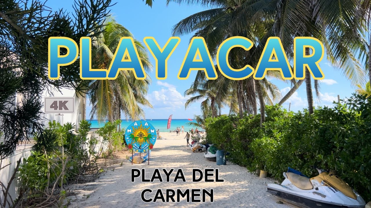 Beach, Mansions & Mayan Ruins in Playacar, Playa del Carmen, México on a 4K 2025 walking tour!