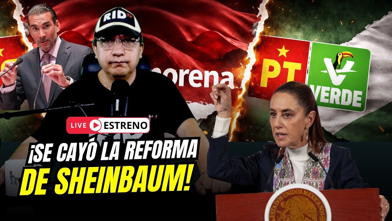 CLAUDIA llegó DERROTADA con su REFORMA ELECTORAL, tiene el RECHAZO TOTAL y hasta el de sus ALIADOS