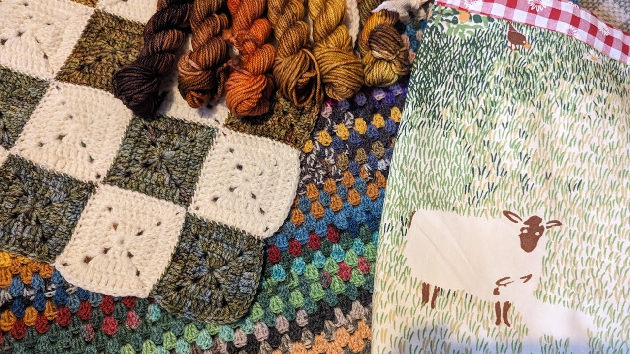 Stitched by Mrs D Knitting & Crochet episode 53- crochet blankets, knitted cardigans & a shawl