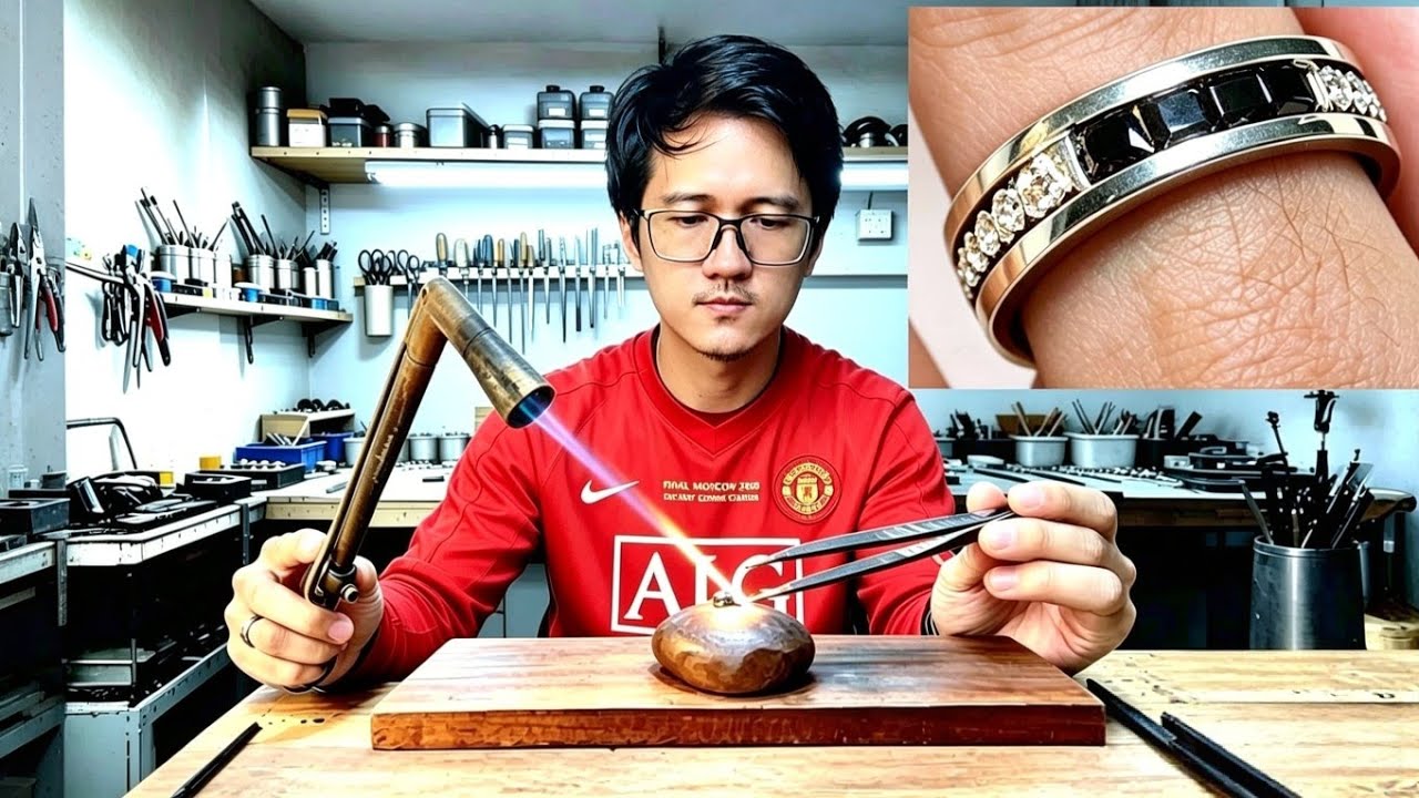 Proses membuat cincin kawin - how to make silver ring