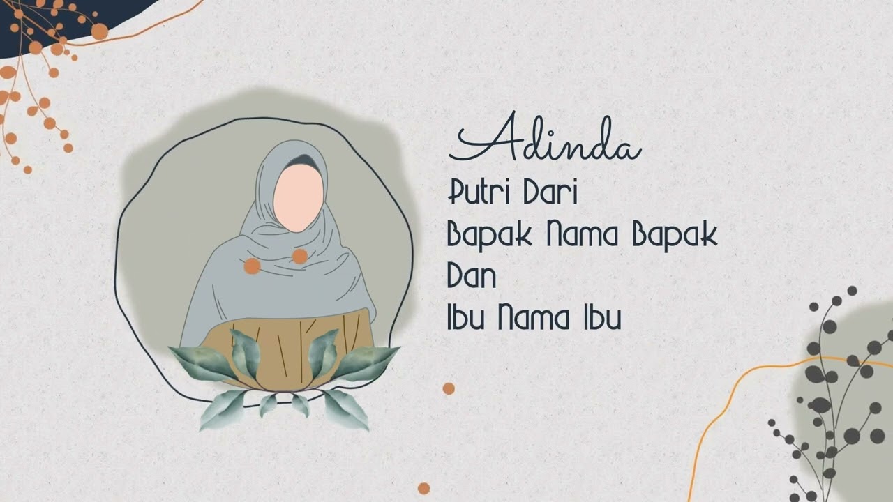 Template Video Undangan Digital Tema Islami Syar'i V46