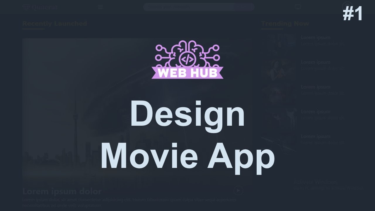 Design Movie App using HTML CSS and JavaScript | HTML website design