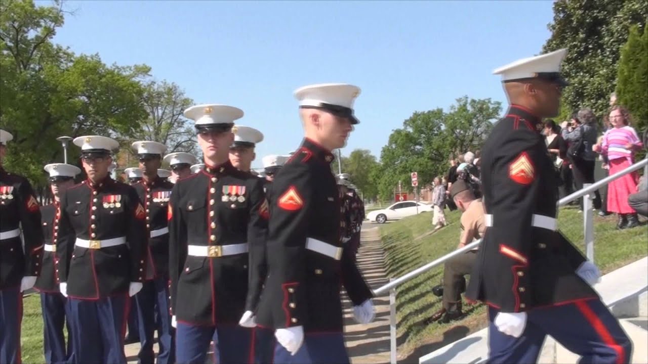 Marine Security Guard School Graduation - Marching In