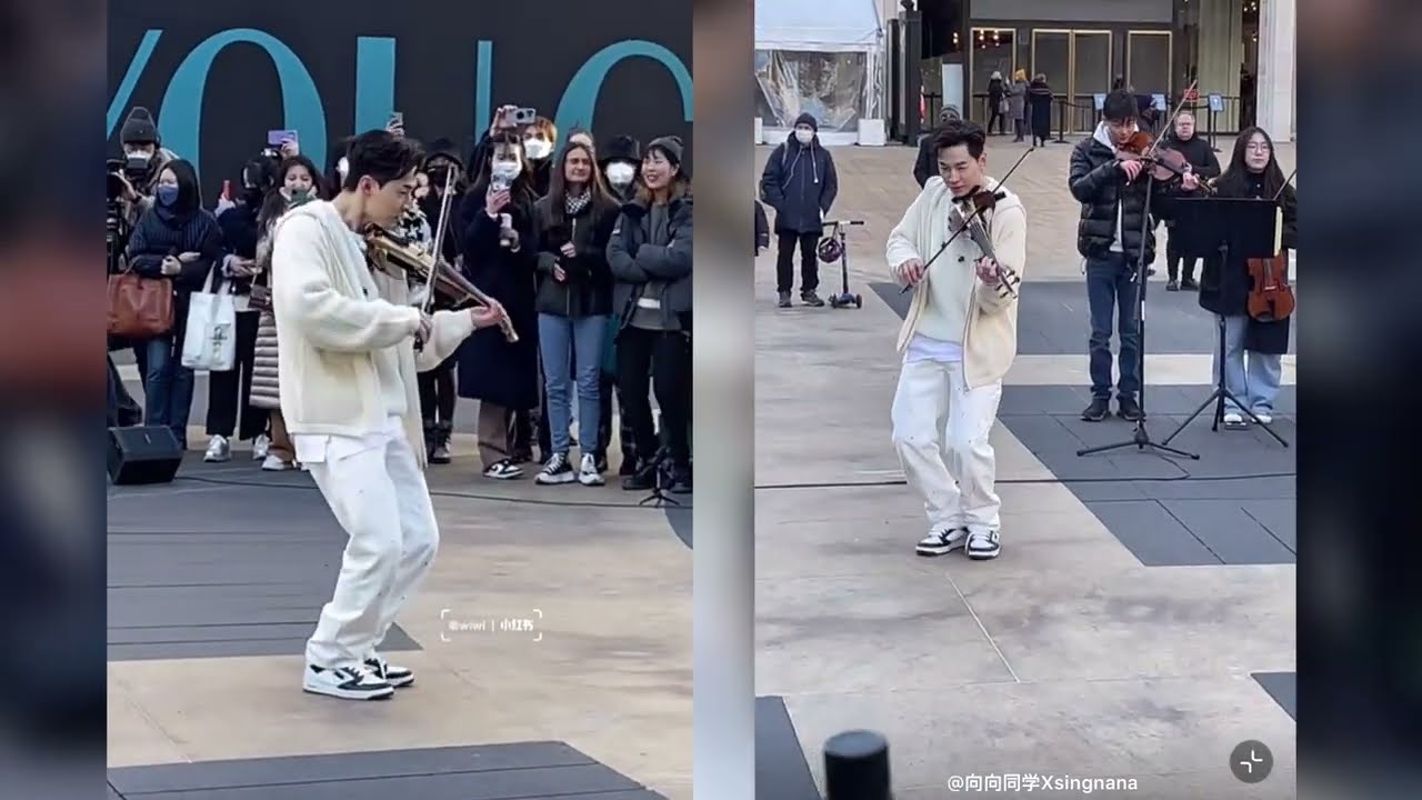 20220330  Henry Lau 헨리 Violin & Dance x #FlyToTheDance Clip ~ Day 2 busking in Lincoln Center, NY.