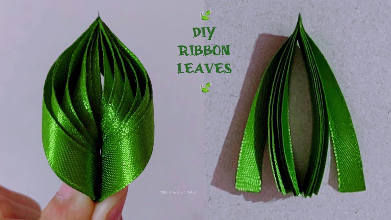 D.I.Y. Satin Ribbon Leaves | Handmade diy ribbon leaf | New Leaves Design for Satin Ribbon | DIY